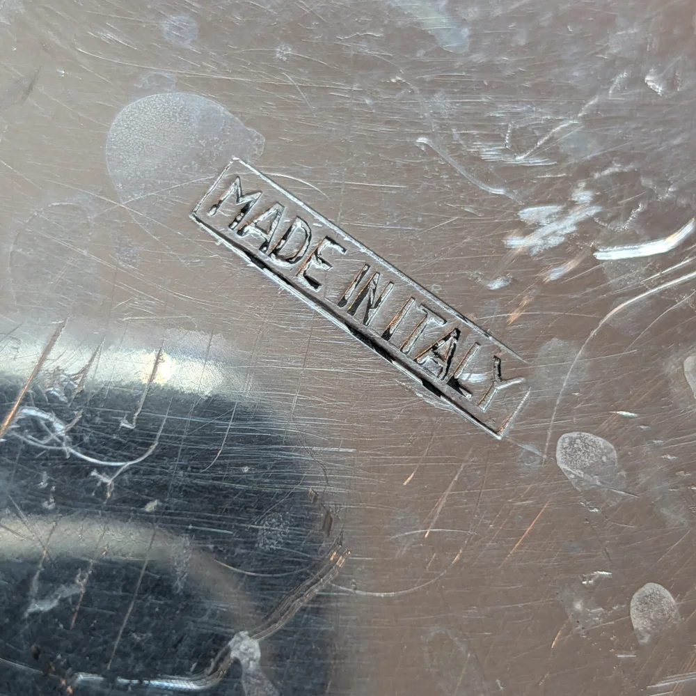 MCM Italian Silver Hammered Aluminum Ice Bucket 1950's